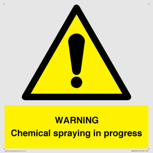 WARNING Chemical spraying in progress